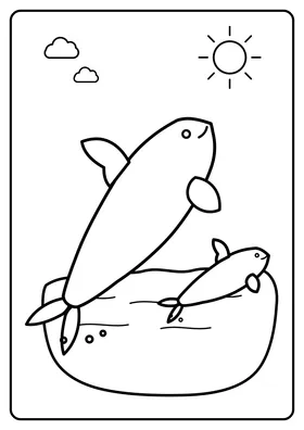 Delfiny w morzu