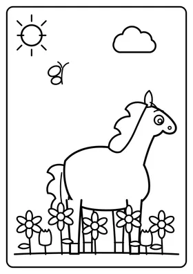 Koń w kwiatach