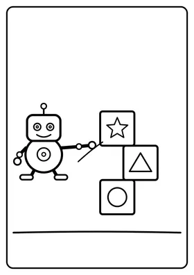 Robot poznaje kształty