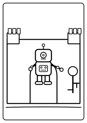 Robot strażnik zamku