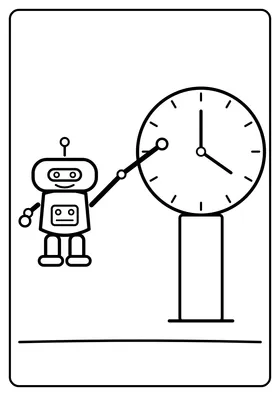Robot uczy się zegara