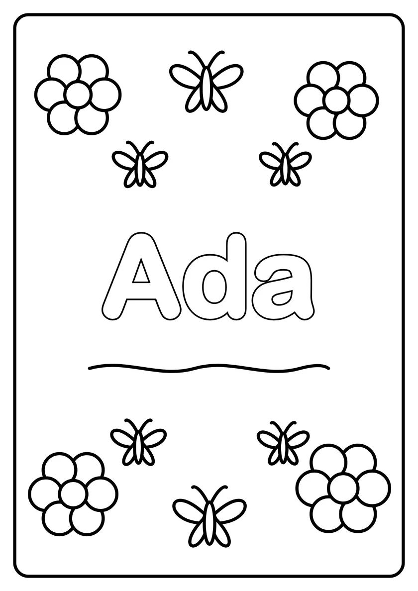 Podgląd kolorowanki: Ada