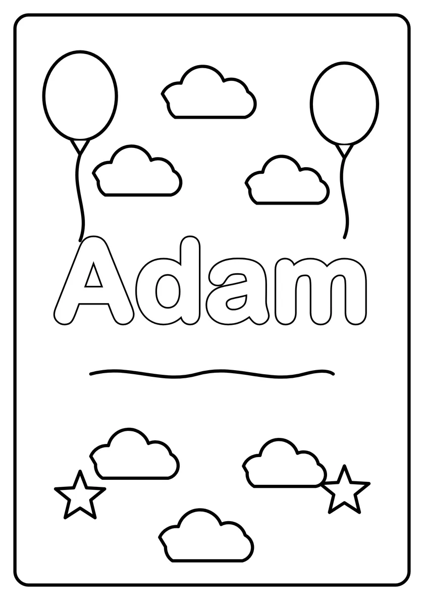 Podgląd kolorowanki: Adam