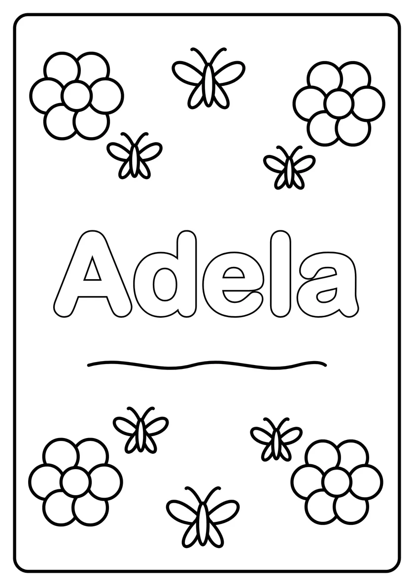 Podgląd kolorowanki: Adela