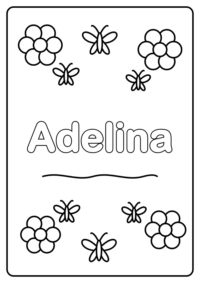 Podgląd kolorowanki: Adelina