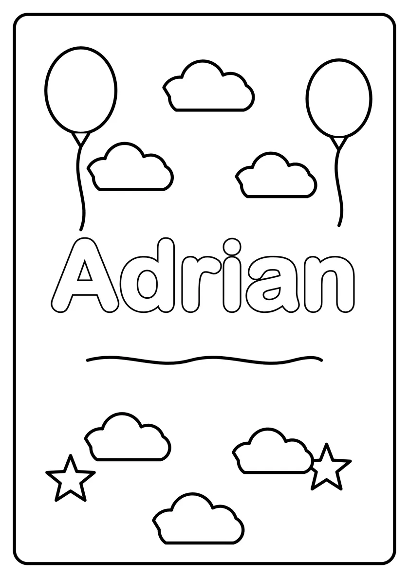 Podgląd kolorowanki: Adrian