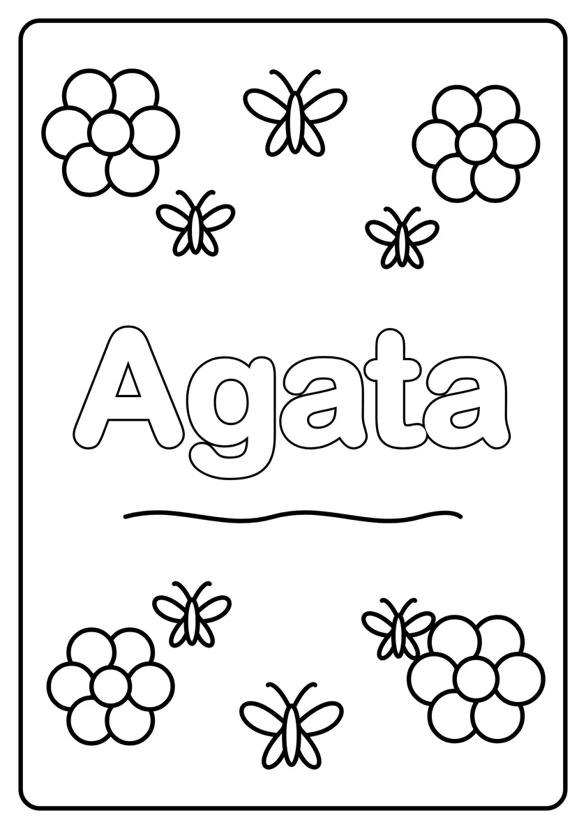 Podgląd kolorowanki: Agata