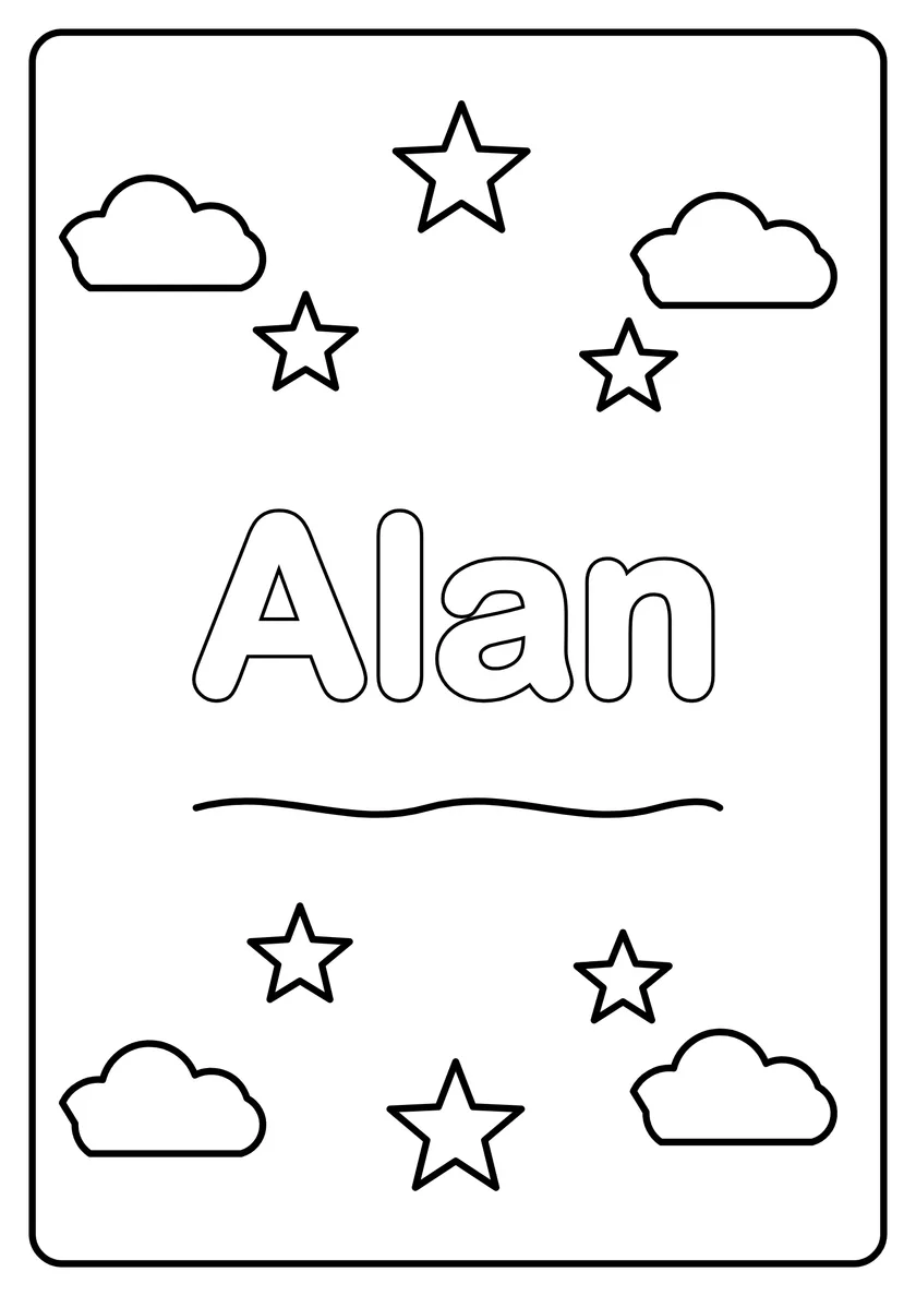Podgląd kolorowanki: Alan