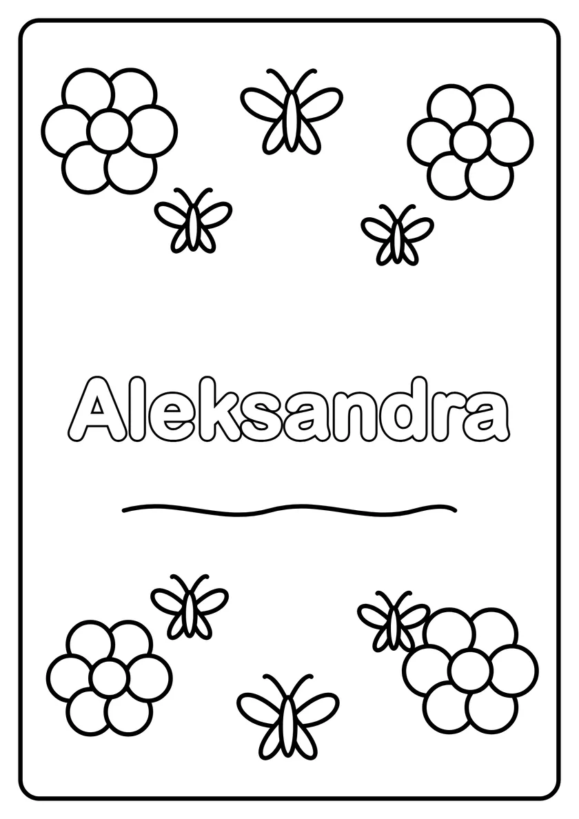 Podgląd kolorowanki: Aleksandra