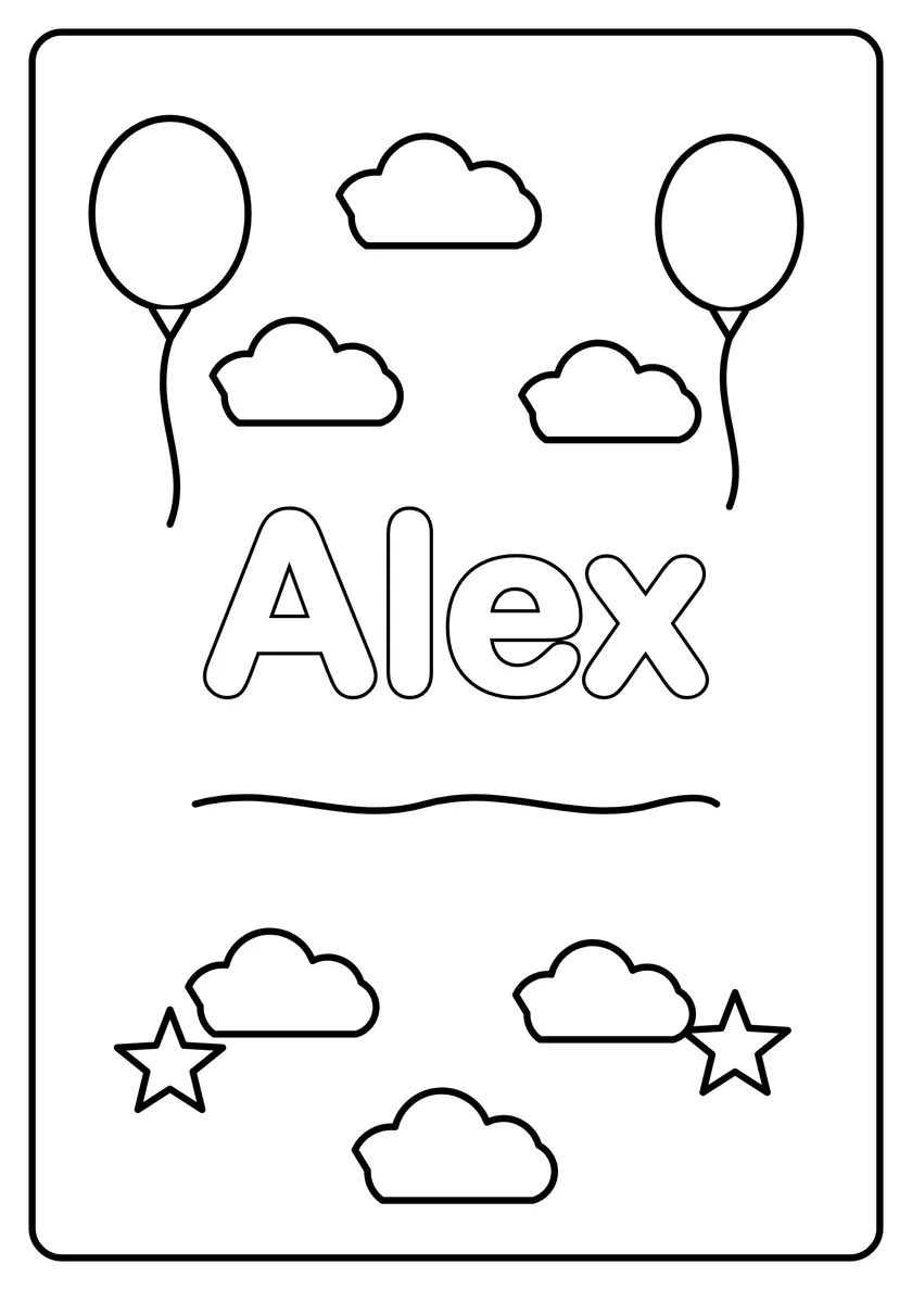 Podgląd kolorowanki: Alex