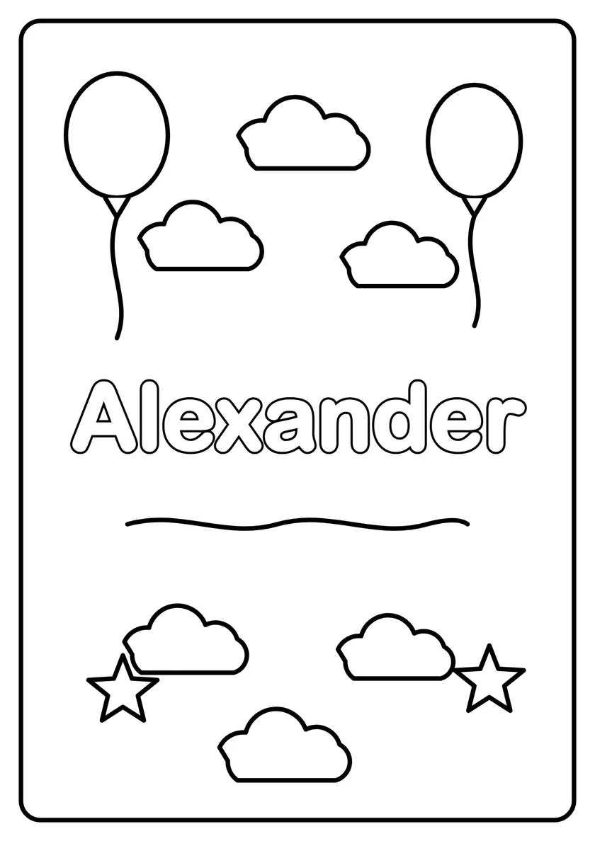Podgląd kolorowanki: Alexander