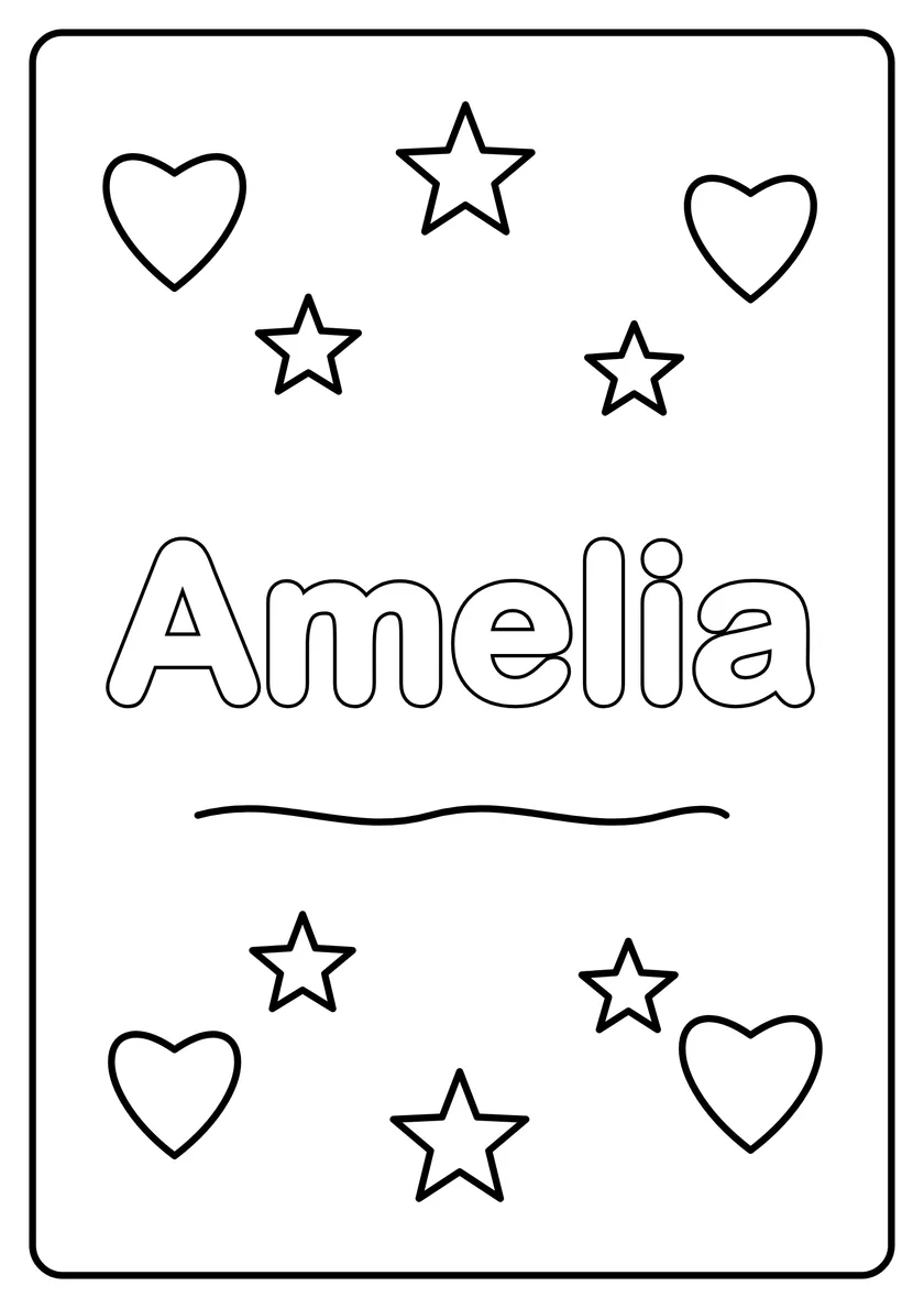 Podgląd kolorowanki: Amelia