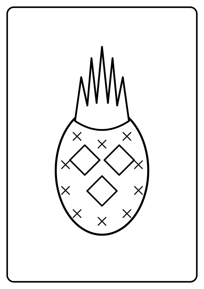 Podgląd kolorowanki: Ananas