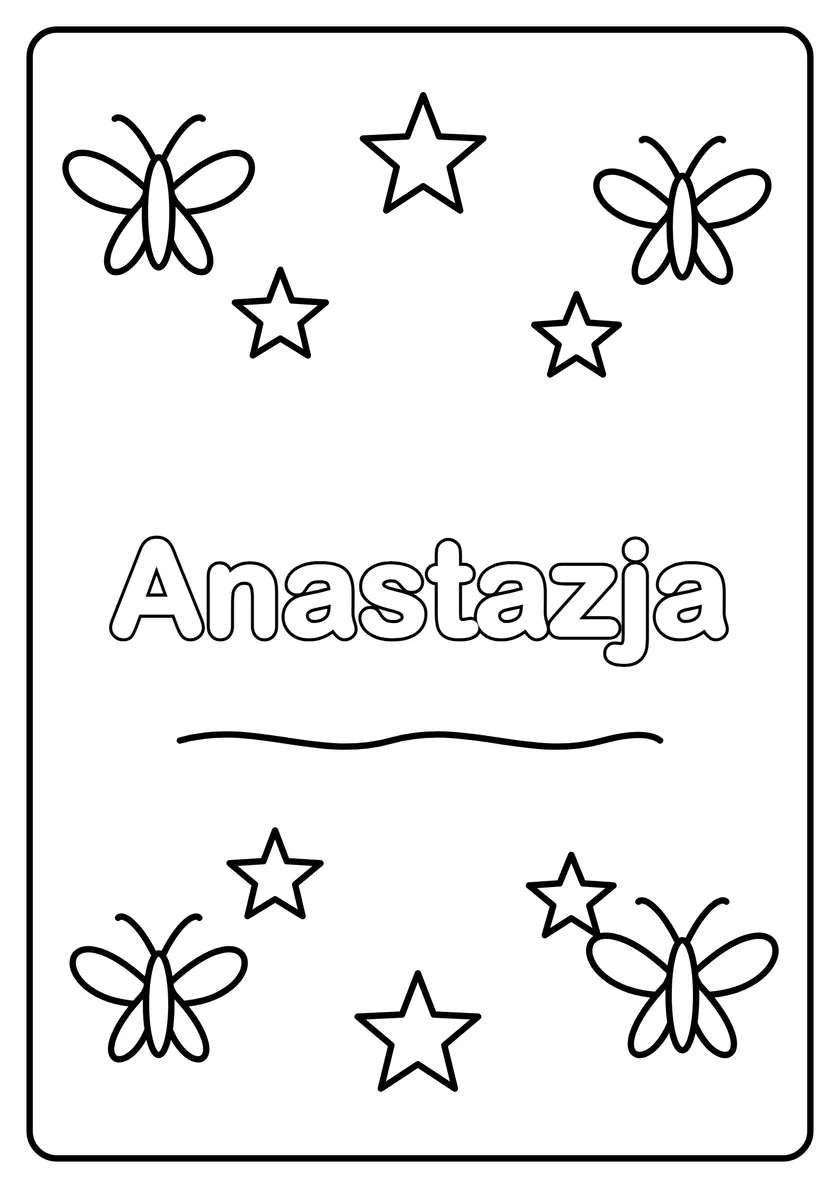Podgląd kolorowanki: Anastazja