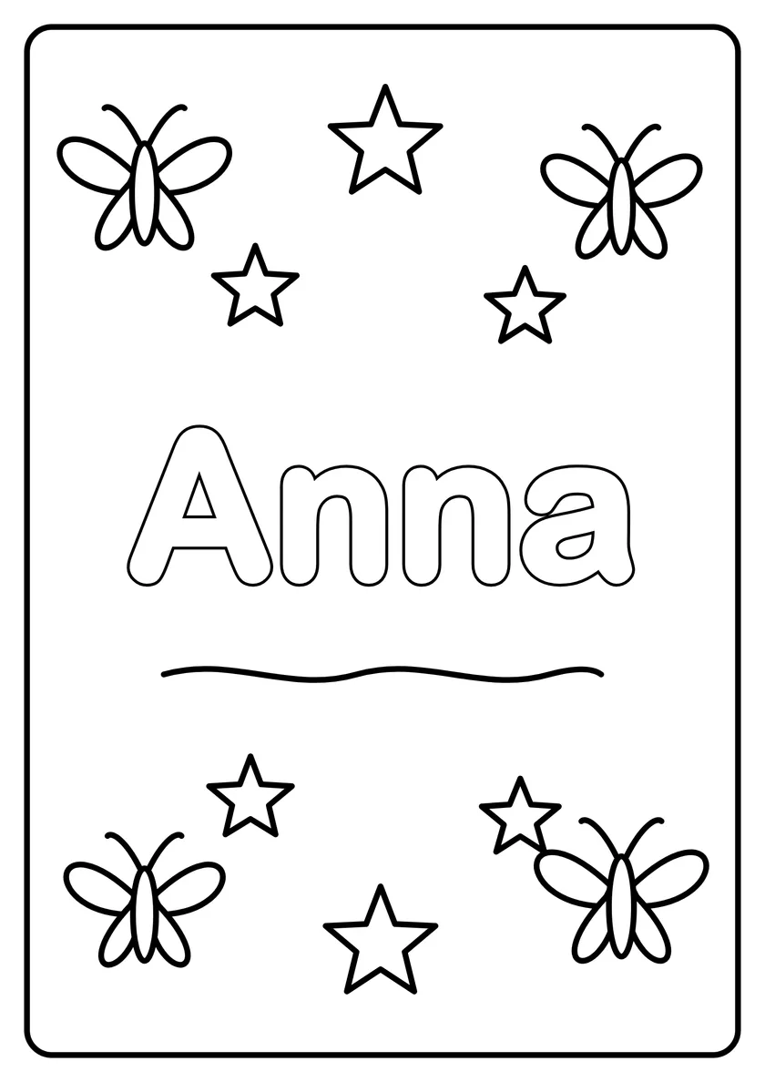 Podgląd kolorowanki: Anna