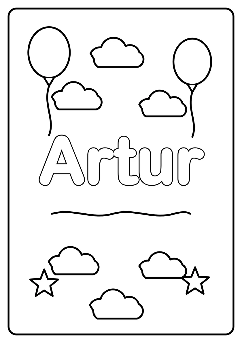 Podgląd kolorowanki: Artur