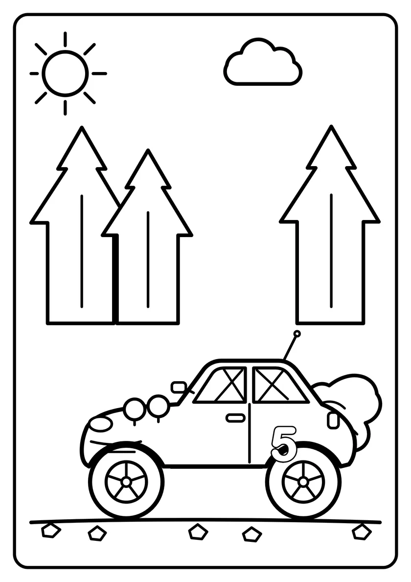 Podgląd kolorowanki: Auto rajdowe