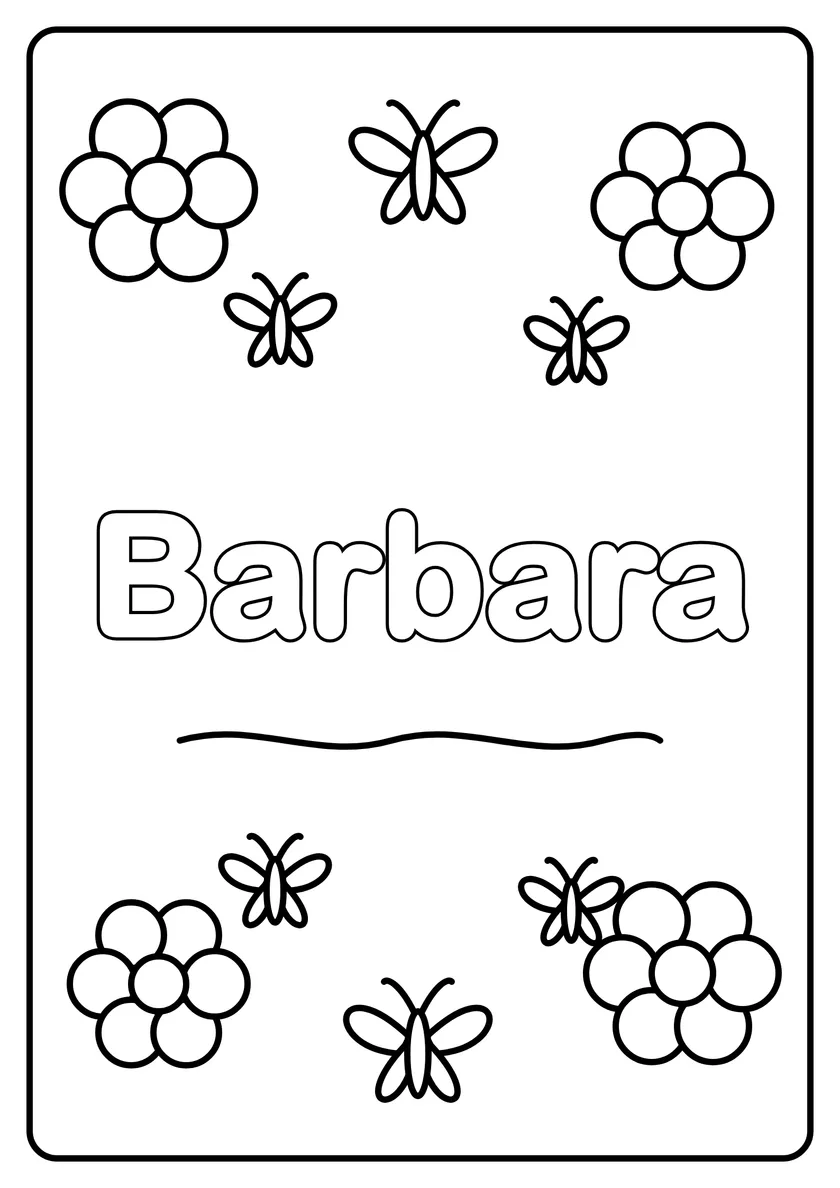Podgląd kolorowanki: Barbara