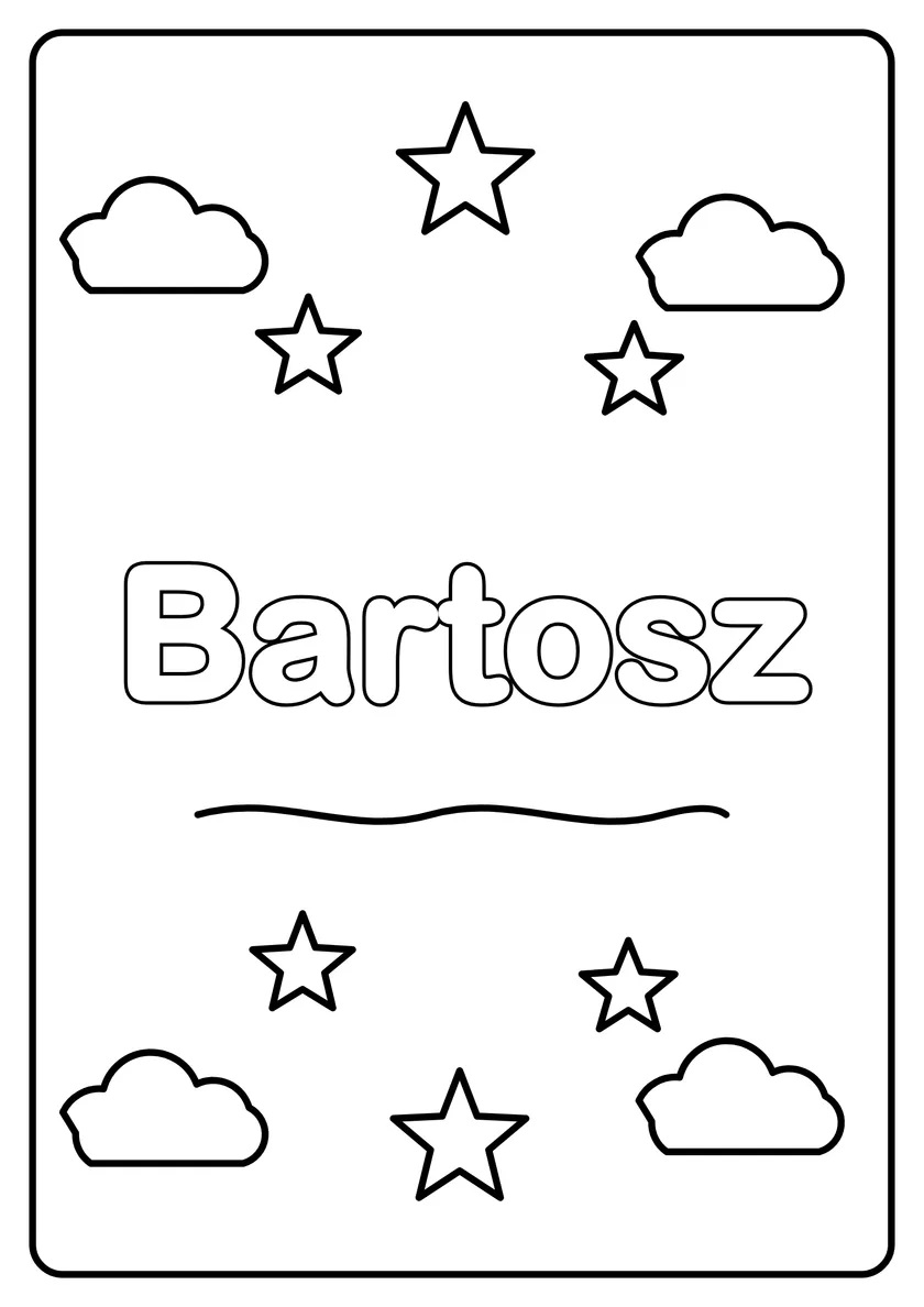 Podgląd kolorowanki: Bartosz