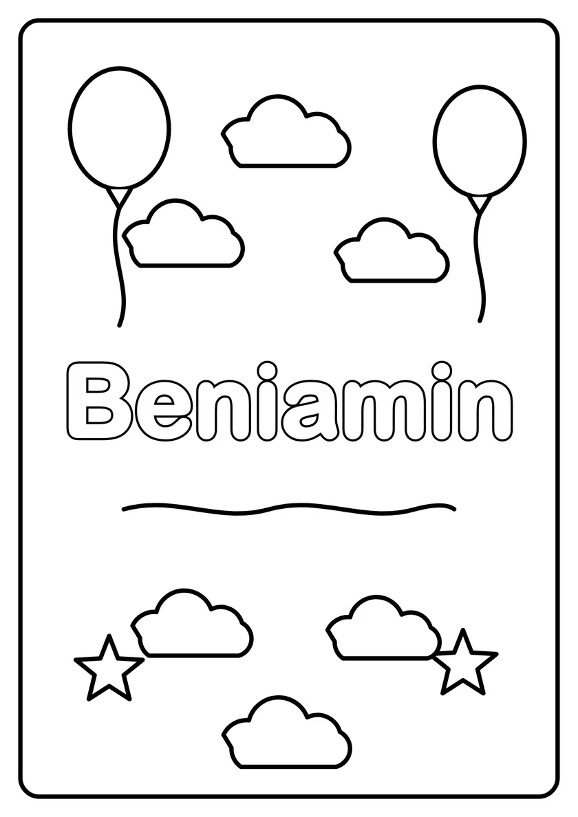 Podgląd kolorowanki: Beniamin