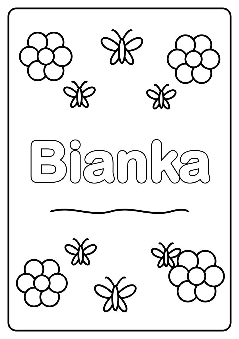 Podgląd kolorowanki: Bianka