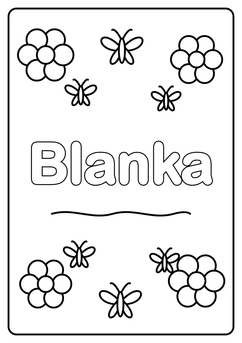 Podgląd kolorowanki: Blanka