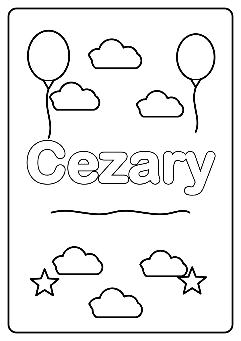 Podgląd kolorowanki: Cezary