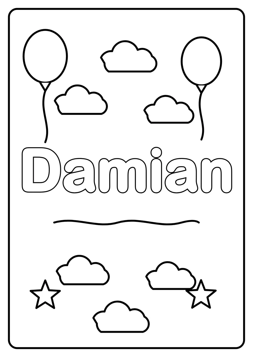 Podgląd kolorowanki: Damian