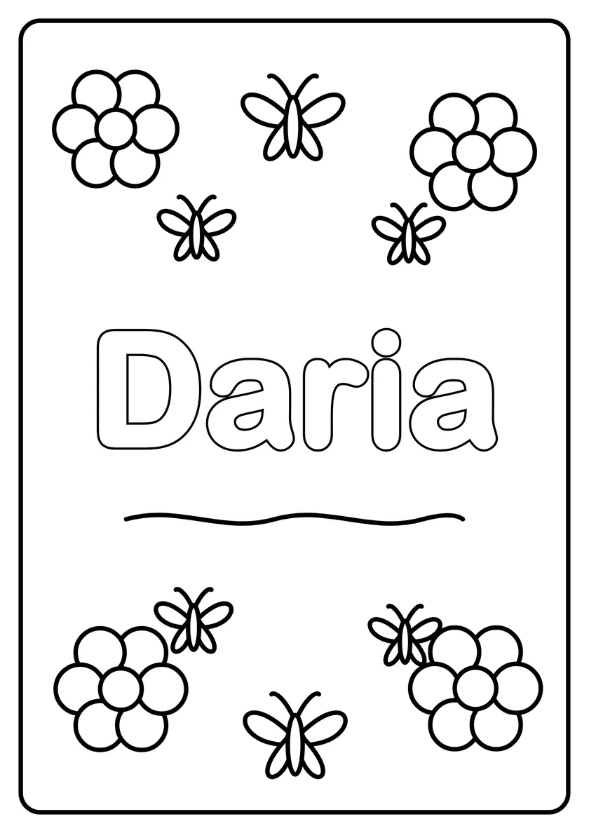 Podgląd kolorowanki: Daria