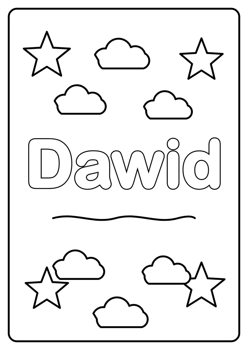 Podgląd kolorowanki: Dawid