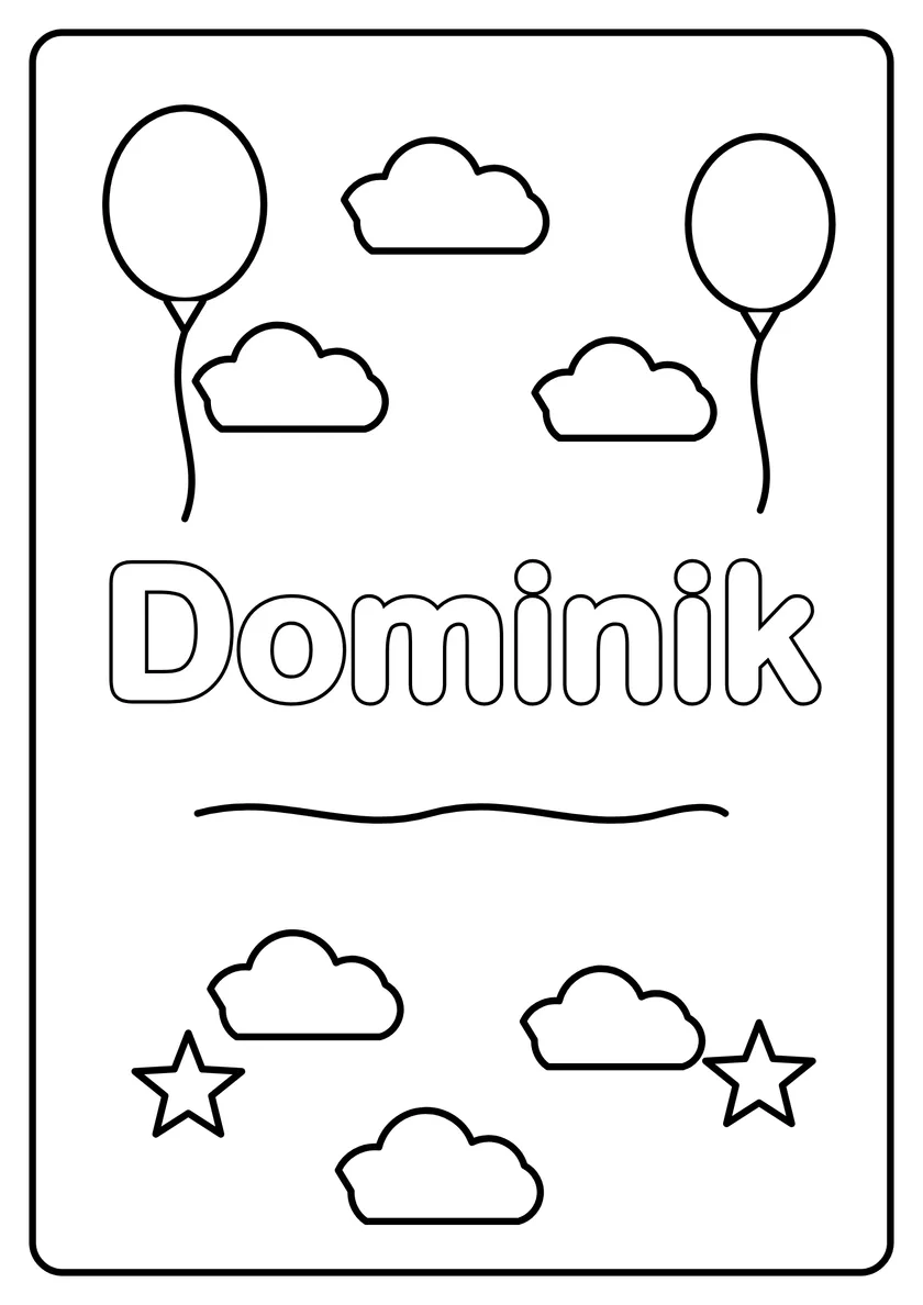 Podgląd kolorowanki: Dominik