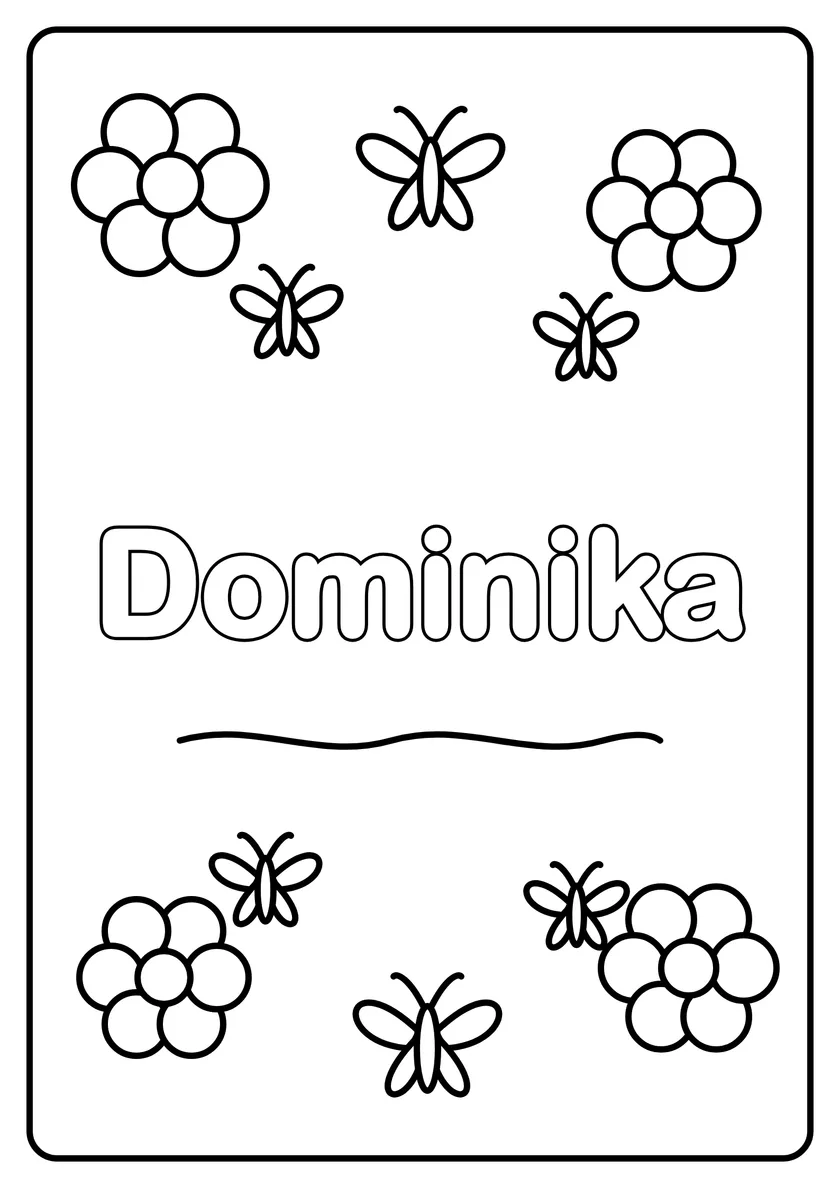 Podgląd kolorowanki: Dominika