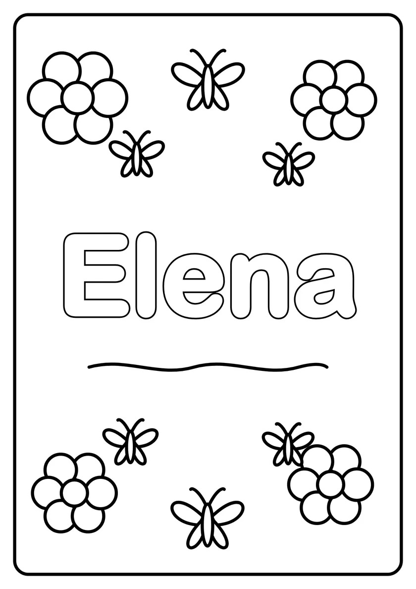 Podgląd kolorowanki: Elena