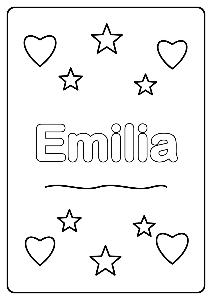 Podgląd kolorowanki: Emilia