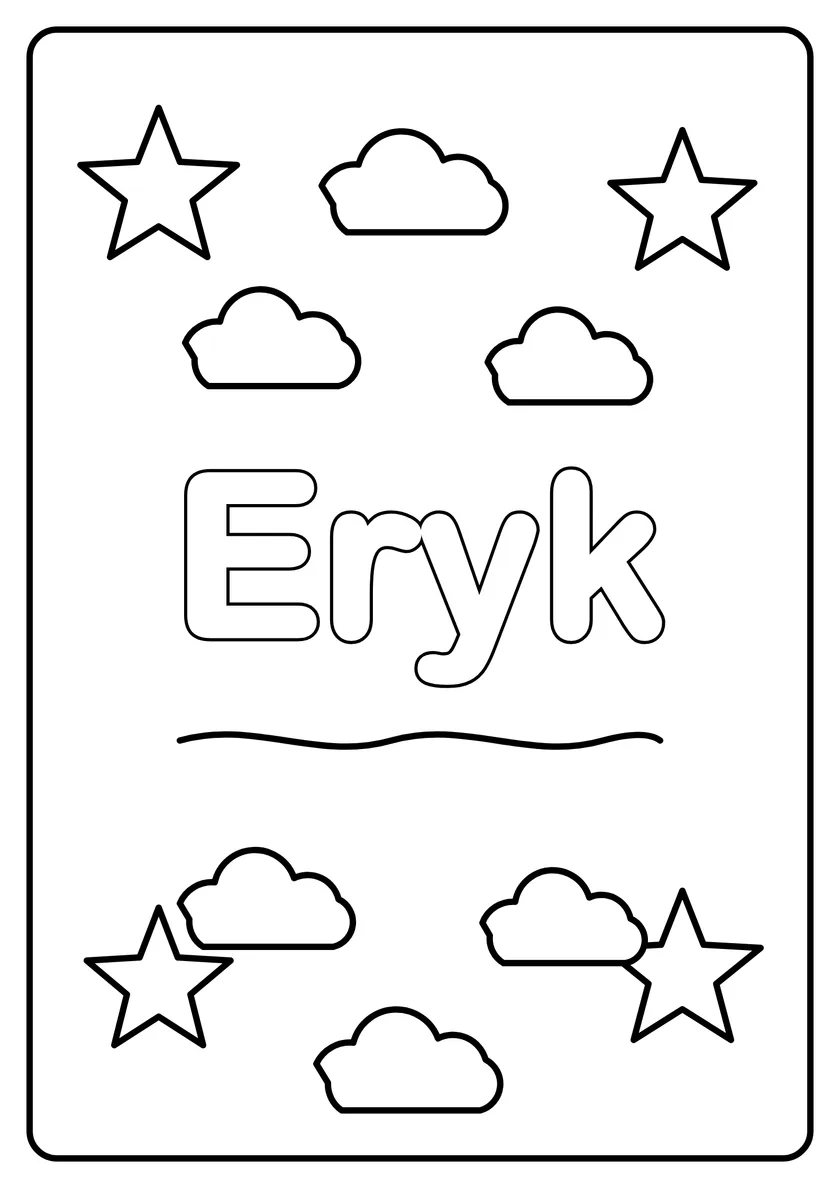 Podgląd kolorowanki: Eryk