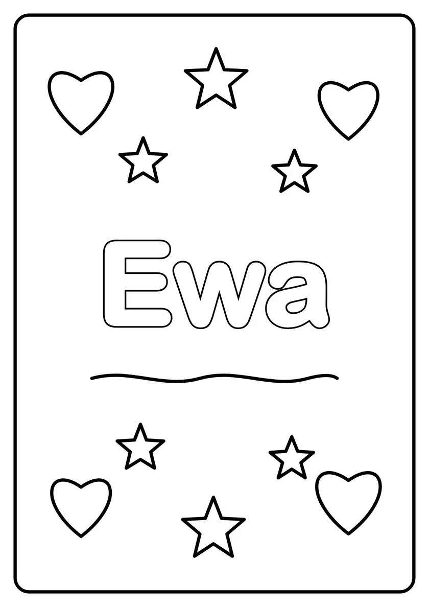 Podgląd kolorowanki: Ewa