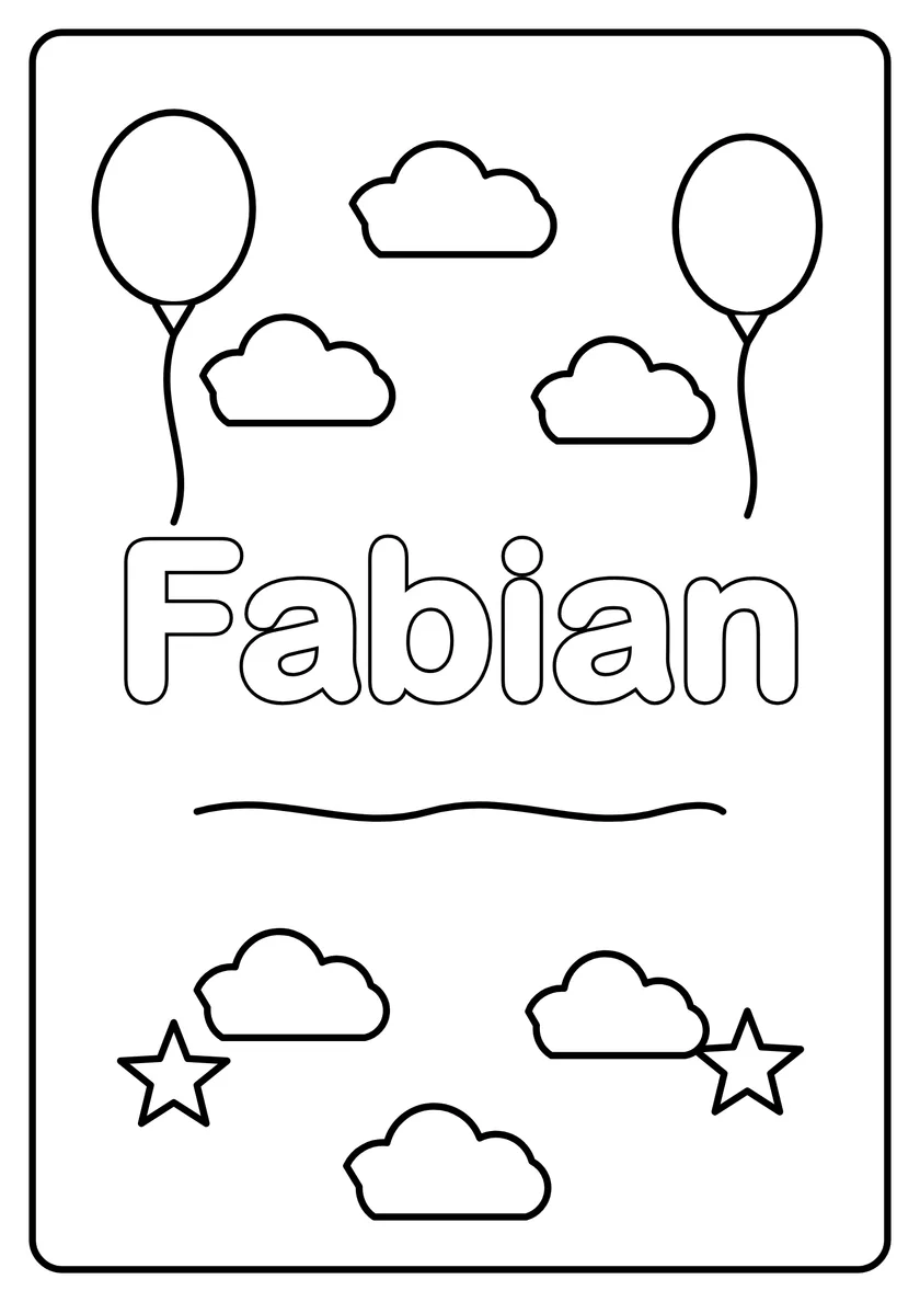 Podgląd kolorowanki: Fabian