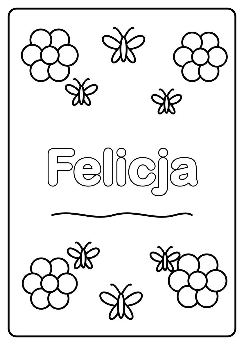 Podgląd kolorowanki: Felicja