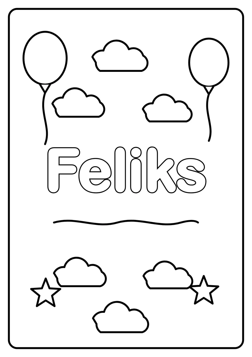 Podgląd kolorowanki: Feliks