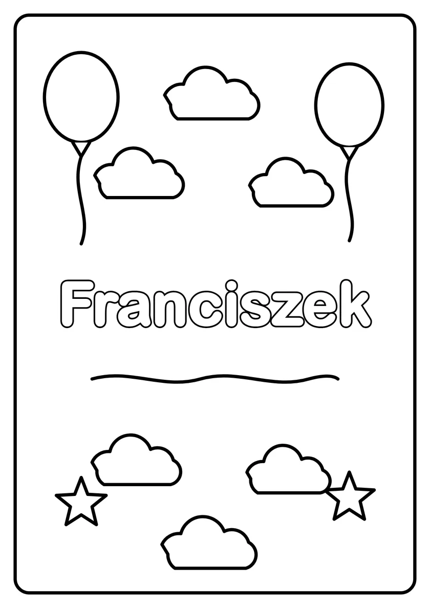 Podgląd kolorowanki: Franciszek