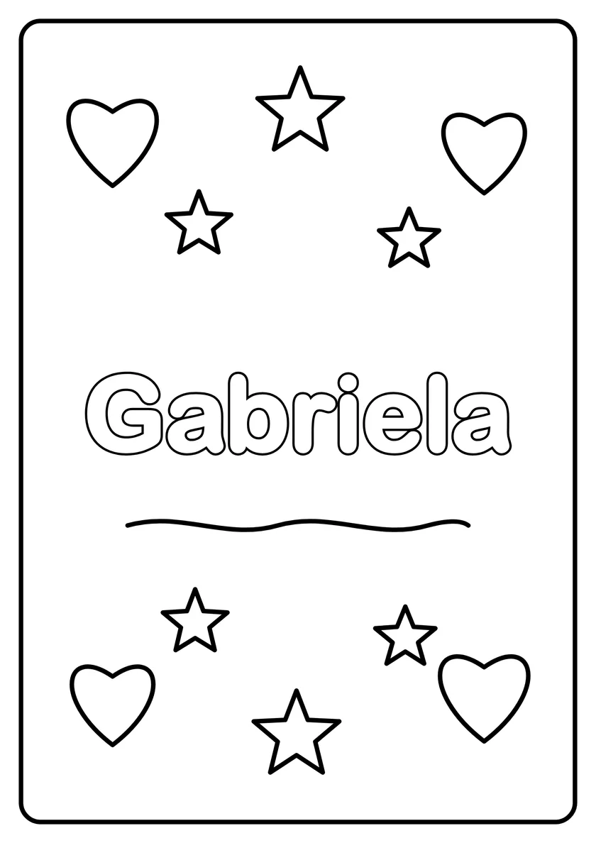 Podgląd kolorowanki: Gabriela