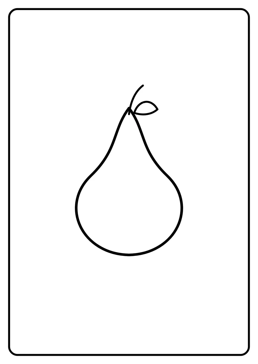 Podgląd kolorowanki: Gruszka