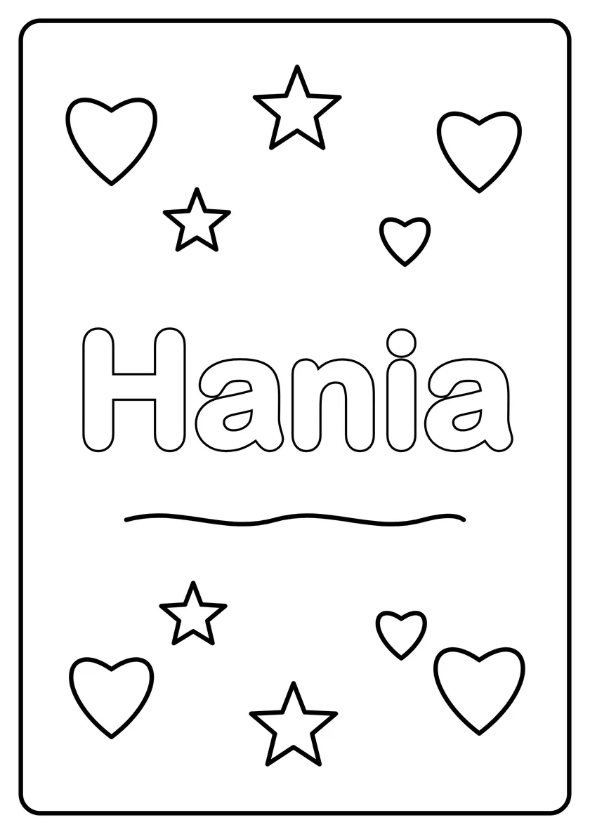 Podgląd kolorowanki: Hania
