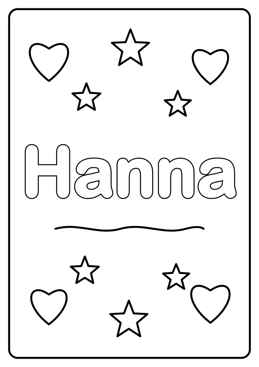 Podgląd kolorowanki: Hanna