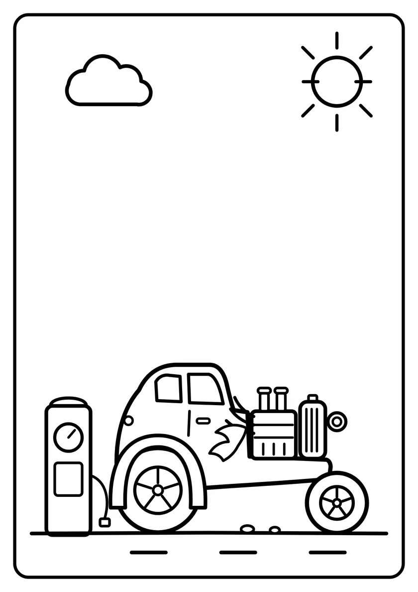 Podgląd kolorowanki: Hot rod