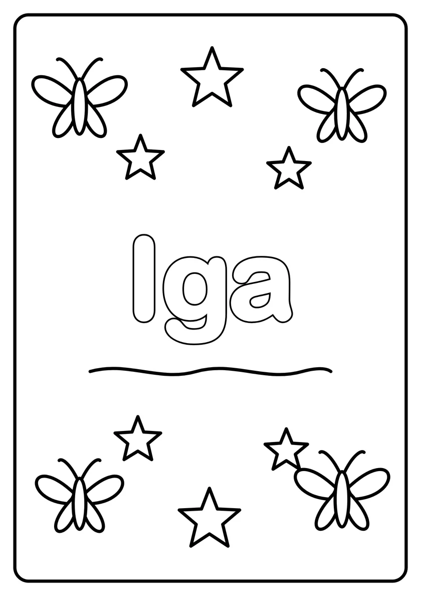 Podgląd kolorowanki: Iga
