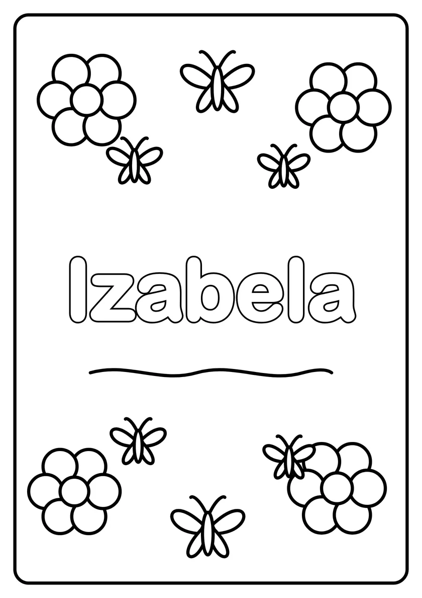Podgląd kolorowanki: Izabela