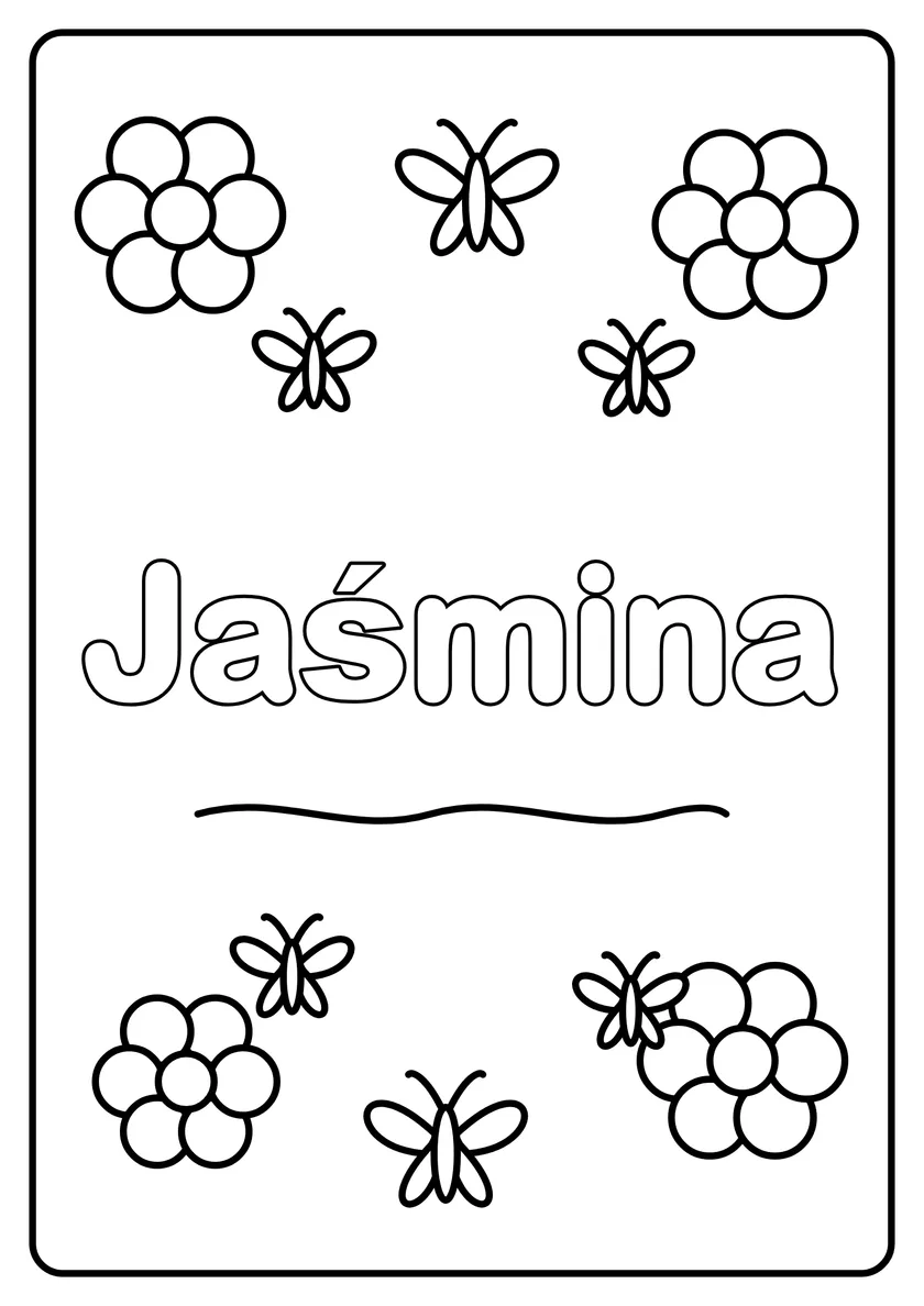 Podgląd kolorowanki: Jaśmina
