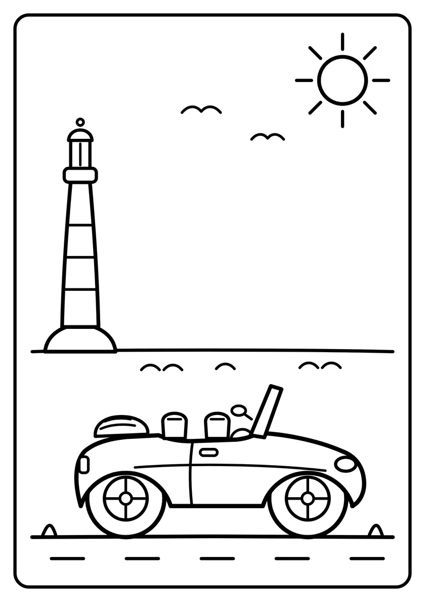 Podgląd kolorowanki: Kabriolet