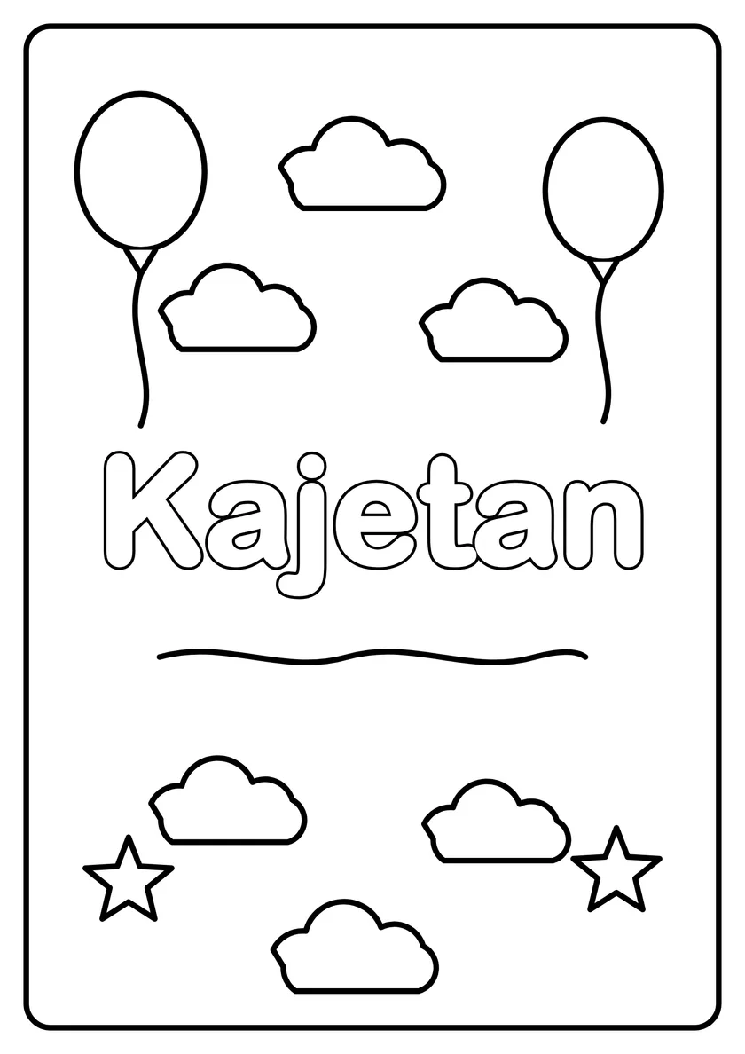 Podgląd kolorowanki: Kajetan